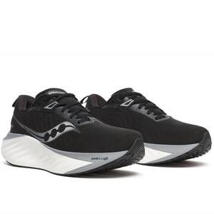 NEW SAUCONY women's triumph twenty two sneaker in black white